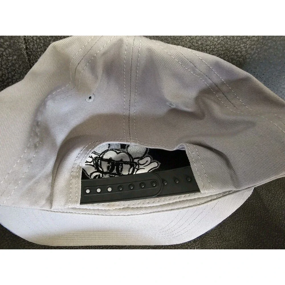Disney Parks Mickey Mouse Embroidered Glasses Ball Gray Cap Snapback Adult - Picture 4 of 4
